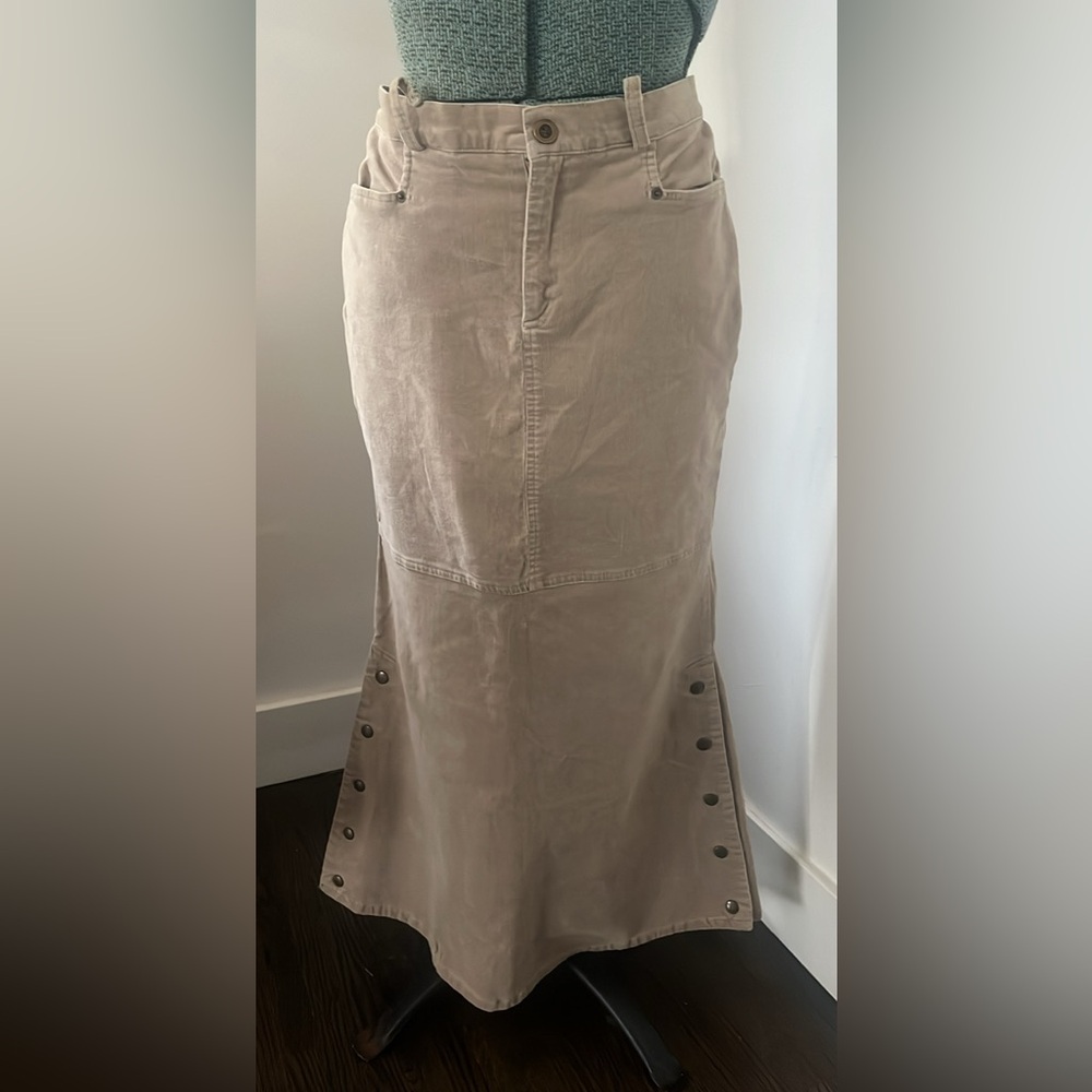 G-Star Beige Corduroy Maxi Skirt